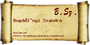 Bogdányi Szandra névjegykártya